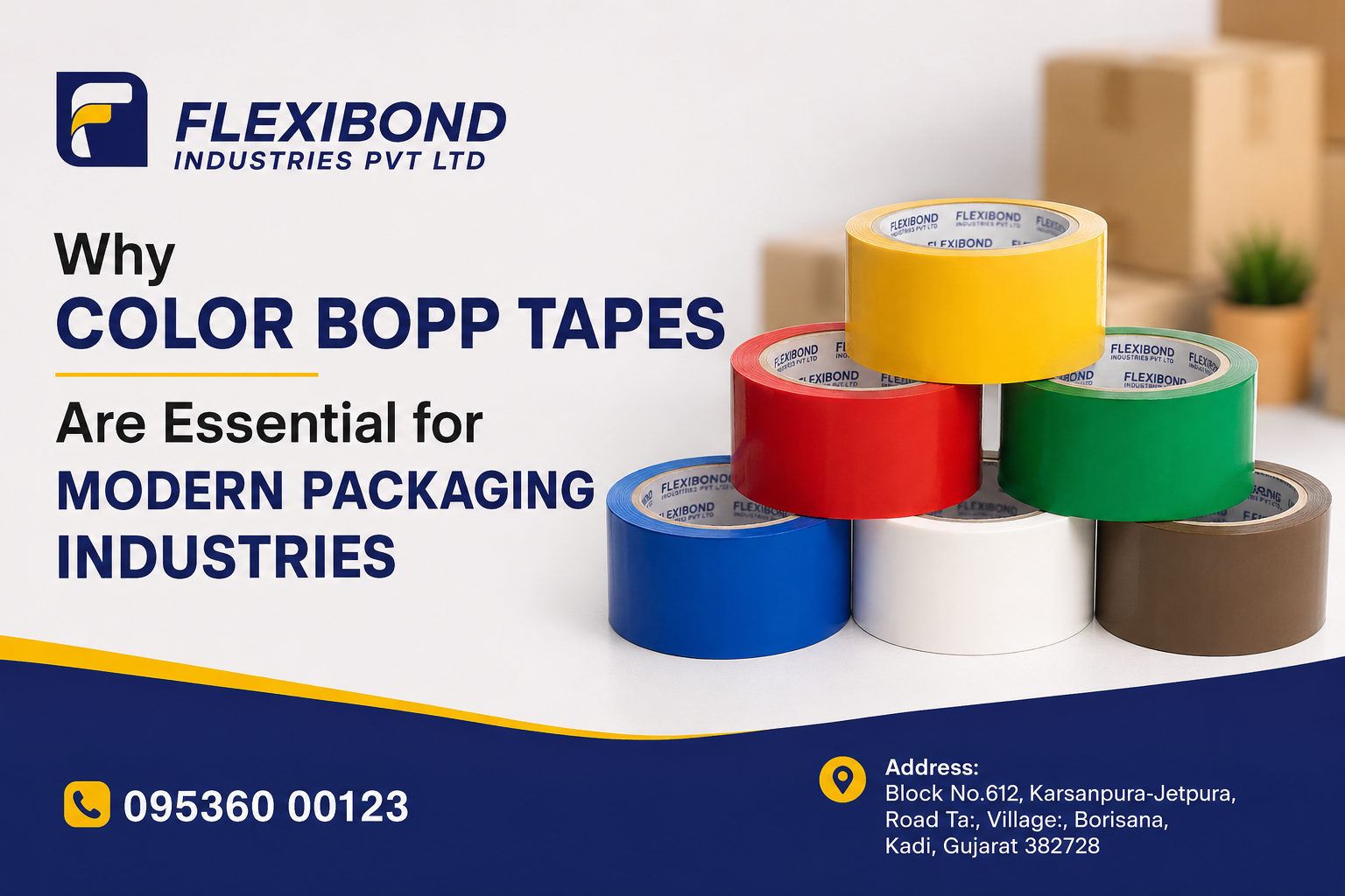 Color BOPP tape manufacturer in India
