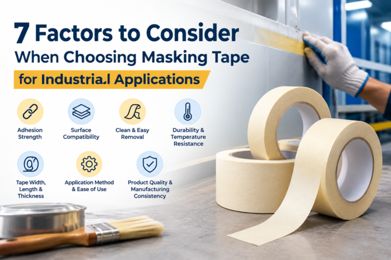 7 Factors to Consider When Choosing Masking Tape for Industrial Applications